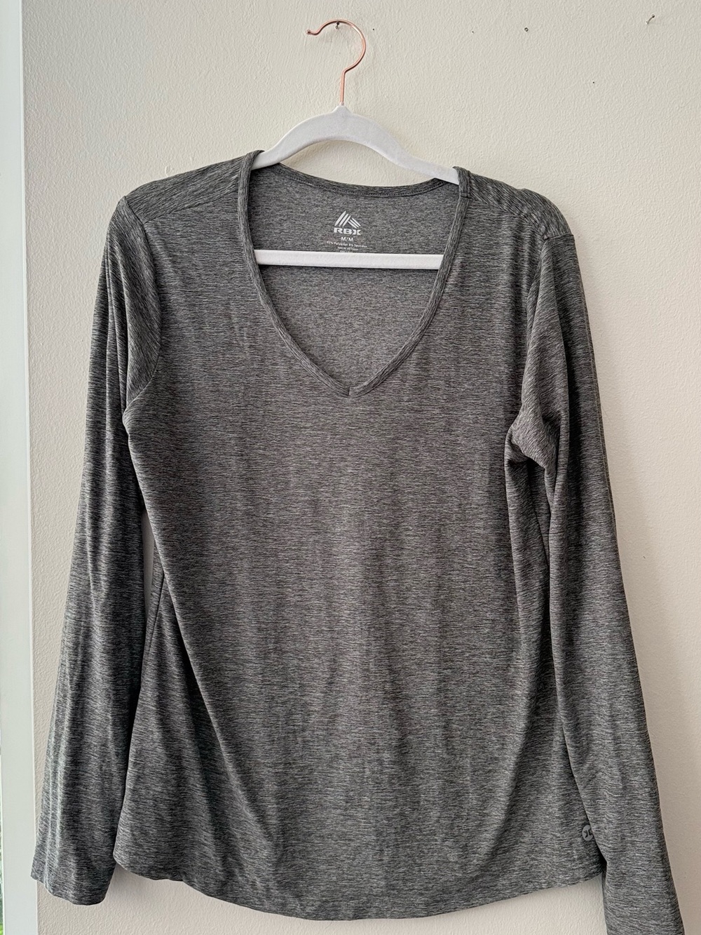RBX Women's Long Sleeve V-Neck Tee - Heather Gray